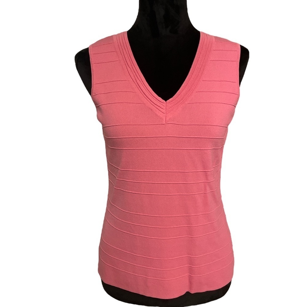 Cable & Gauge, Pink Tank V-Neck Top, Size M